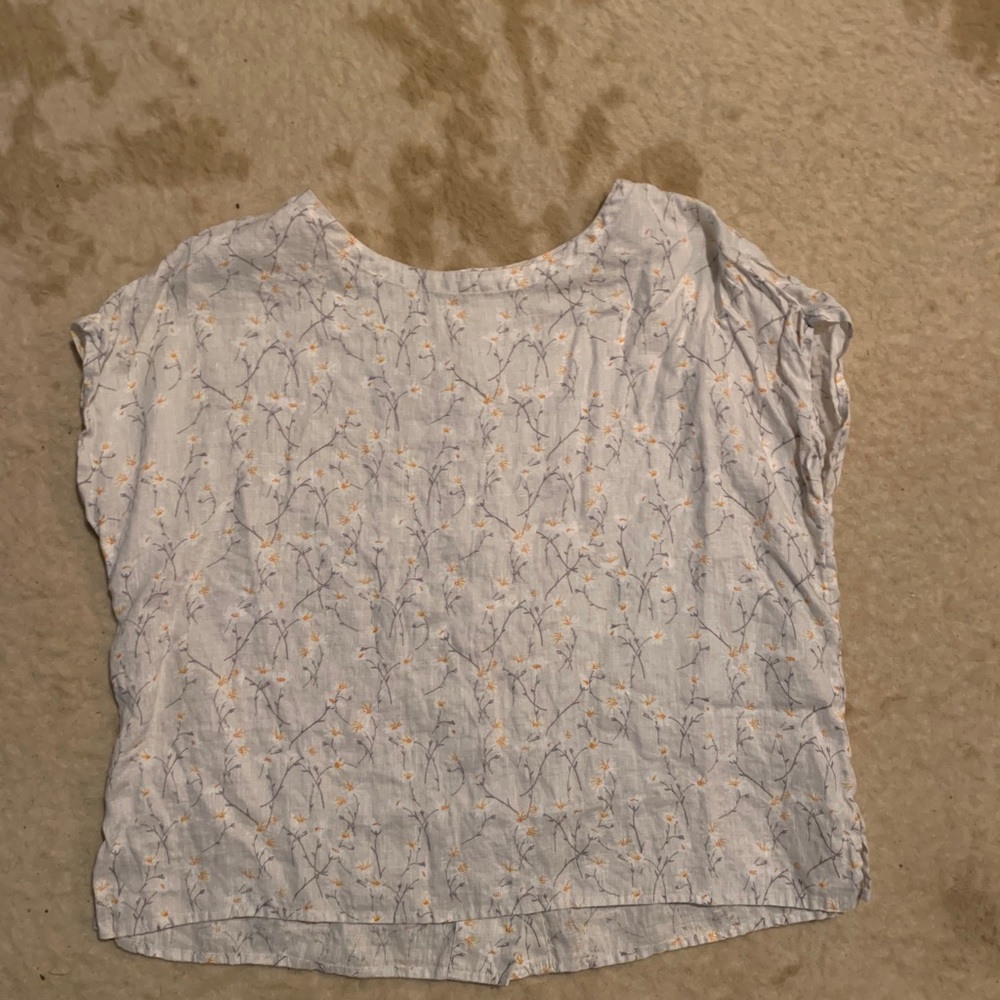 Floral linen too with buttons on back